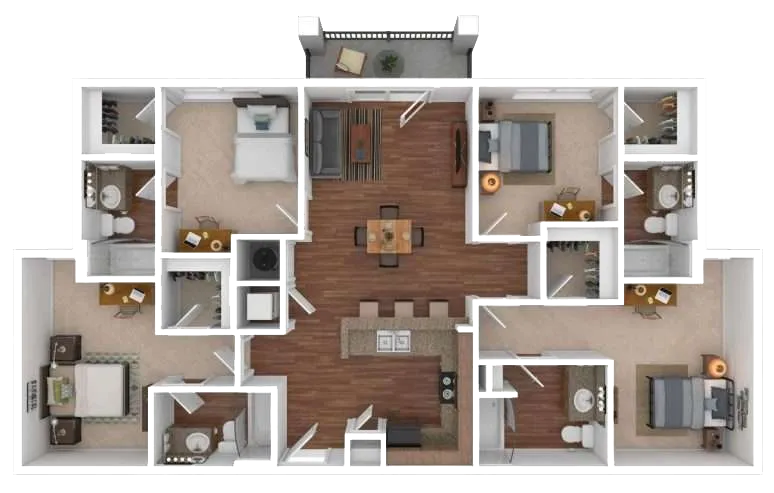 4 BEDROOM, 4 BATH DELUXE